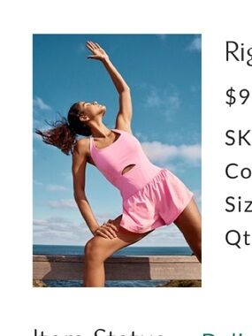 FP Movement by Free People Pink Active Romper